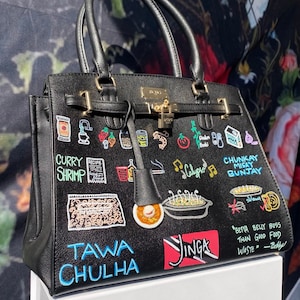 Curry Jinga : Coal - VanRah Painted Purse