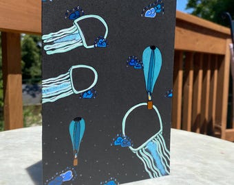 Jammin Jellyfish - Greeting Card