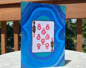 Eight of Hearts Viola - Greeting Card