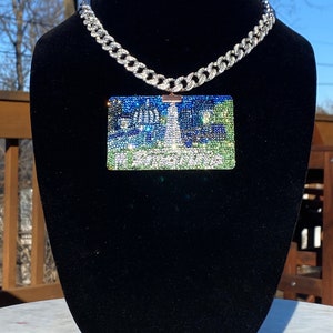 Correntes Personalizadas - Gargantilha Bling Metro Card “Rock Candy”