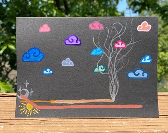 Incense Clouds - Greeting Card