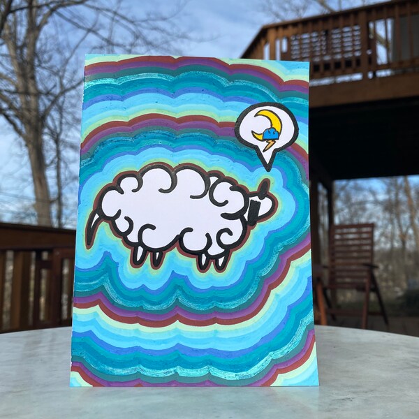 Groovy Sleepy - Greeting Card