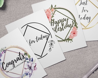 5 NA Recovery Cards | Recovery Greeting Cards Variety | Addiction Recovery Cards | Recovery Milestone Cards | Clean Date Celebration Cards