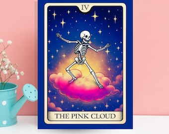 Recovery Tarot Card: "The Pink Cloud" NA 12 Step Gift