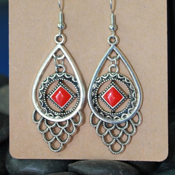 Red NA Symbol Earrings | Recovery Jewelry | NA Jewelry | 12 Step Jewelry