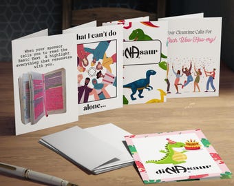 NA Recovery Greeting Cards Variety Pack: Clean Time Celebration