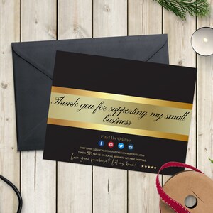 Biglietto di ringraziamento, biglietto di ringraziamento stampabile per l'acquisto, biglietto di inserimento per piccole imprese, biglietto di ringraziamento boho - Aral Cp3TY003