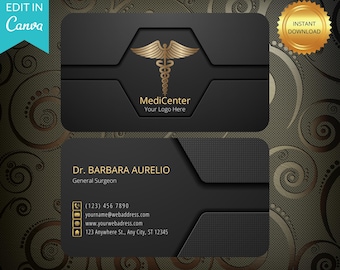 Luxury Gold Business Card: Minimalist VIP Template (Editable Canva Design)