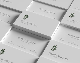 Minimalist Business Card Template for Event Planners, Editable Digital Download