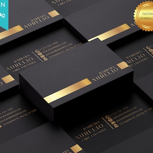 Editable Luxury Business Cards, Business Card Template, Canva Business Cards, Minimalist Business Cards, Printable Business Card