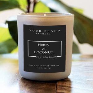 Modern Candle Label Template, Editable Candle Label Design, Customizable Candle Jar Label Template, Canva Template DIY Candle Sticker - Aral