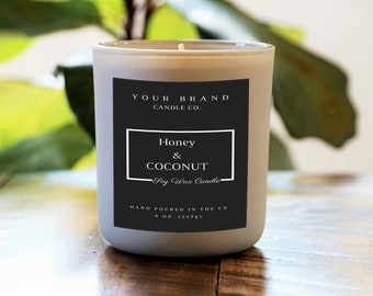 Modern Candle Label Template: Editable DIY Canva Design