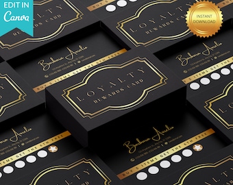 Editable Lash Loyalty Card Template, DIY Salon Loyalty Card Design, Customizable Small Business Loyalty Cards, Printable Loyalty Templates