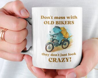 Funny Coffee Mug - Mugs with Sayings - Coworker Gift - Motorcycle Mug - Dog and Cat Mug -Biker Mug- Hot Chocolate Mug