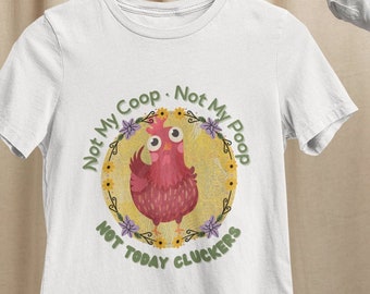 Funny Chicken Tshirt, Beautiful gift for Her, Womens Graphic Tshirt, Boho Tshirt, Summer Tshirt, Colorful Art Tshirt