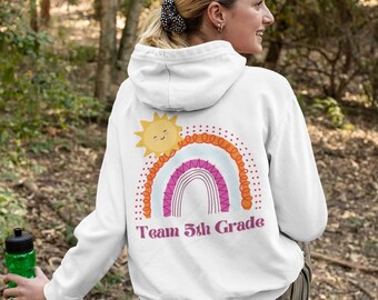 Fifth Grade Teacher Shirt, First Day of School Teacher Shirt, Rainbow Teacher Shirt, Teacher Hoodie, Back to School Shirt,  Teacher Shirts