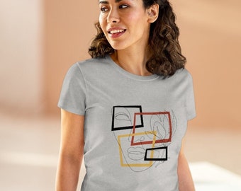 Boho Abstract Shirt, Abstract Face Design, Abstract Design T-shirt, Face Line Shirt, Art Shirt, Minimalist Shirt, Gift for Her