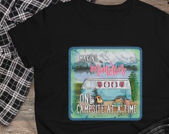 Summer Travel Design Tshirt, Camping Tee, Women's Graphic T-shirt, Boho Clothing, Motivational Quote Shirt, Colorful Art Tee, Getaway Shirt