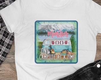 Summer Travel Design Tshirt, Camping Tee, Women's Graphic T-shirt, Boho Clothing, Motivational Quote Shirt, Colorful Art Tee, Getaway Shirt