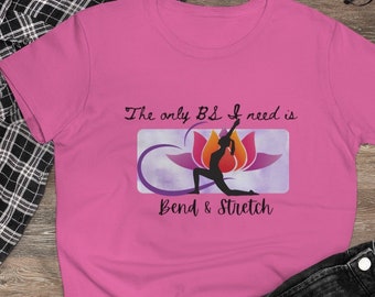 The Only BS I Need T-shirt, Funny Yoga Workout Shirt,  Tee Gift for Her, Women's Graphic Tee Shirt, Boho Tee, Summer Tshirt, Womens Clothing