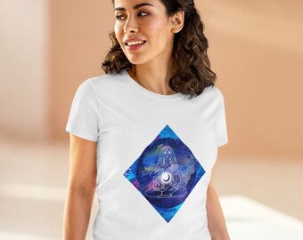Celestial Design Tshirt, Beautiful gift for Her, Womens Graphic  Tshirt, Boho Tshirt, Summer Tshirt, Colorful Art Tshirt