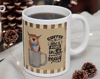 Funny Coffee Mug - Mugs with Sayings - Coworker Gift -  Funny Cat Mug - Hot Chocolate Mug