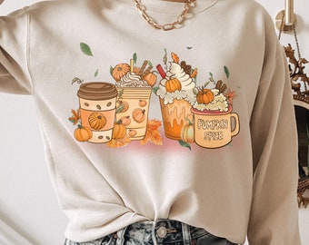 Fall Coffee Sweatshirt, Fall Sweater, Pumpkin Spice Sweatshirt, Cute Fall Sweater, Womens Fall Sweater, Coffee Sweatshirt, Unisex Plus size