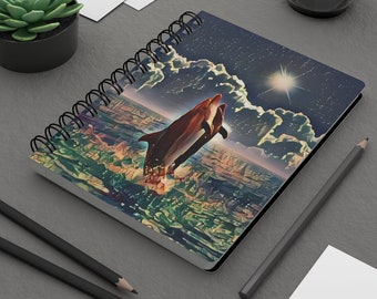 Dolphins Spiral Bound Journal, Boho Spiral Bound Notebook, Boho Writing Journal, Lined Notepad, Bible Journaling Book, Custationcore