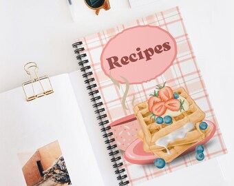 Recipe Book Soft cover journal |Spiral notebooks | Cookbook Lovers Gift | Recipe note book | Memory Journal | Gift for Her | Gift for Mom