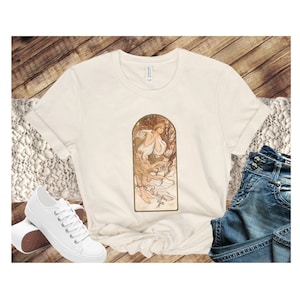Mucha Goddess Art Nouveau -aesthetic shirt,aesthetic clothing,art shirt,art clothing,artsy shirt,art nouveau t shirt,tumblr trendy Tee
