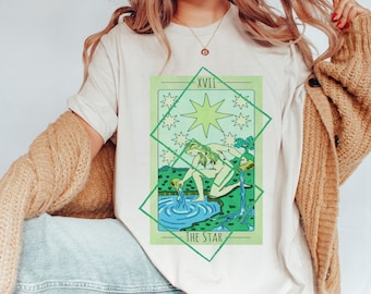Tarot Card Shirt, The Star Tarot Card Tee, Tarot Card Gift, Mystical Tarot, Occult Witch Psychic Tarot Reading, Astrology Boho Hippie Shirt