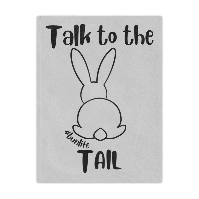 Funny Bunny Minky Blanket, Soft Rabbit Throw, Plush Blanket for Adult