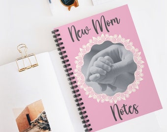Journal for New Mom| Baby Shower Gift for Her| Pregnancy Momory Book|Spiral notebooks | Soft cover journal | Inspirational message |