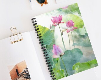 Beautiful Flower Art Spiral notebooks | Soft cover journal | Moms Memories note book | Memory Journal | Gift for Her | Gift for Mom