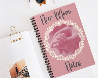 Journal for New Mom| Baby Shower Gift for Her| Pregnancy Momory Book|Spiral notebooks | Soft cover journal | Inspirational message |