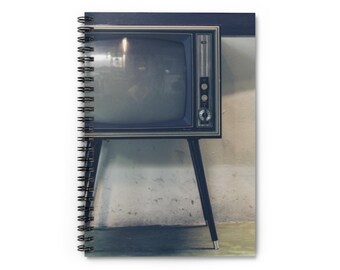 Cool Old Retro TV Spiral notebooks | Soft cover journal | Inspirational message |