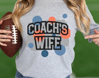 Coach's Wife Sweatshirt, Dibs On The Coach, Football Retro Sweater, Wife Crewneck, Newlywed Shirt, Football Coach's Wife, Trendy Sweatshirt