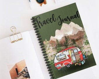 Spiral notebooks | Soft cover journal |Summer Memory Journal | Camping Memories note book | Memory Journal | Gift for Her