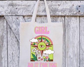 Mindset Canvas Tote | Aesthetic Tote Bag, Retro Tote, Canvas Tote Bag, Aesthetic Design, Urban Tote, Reusable Shopping Bag