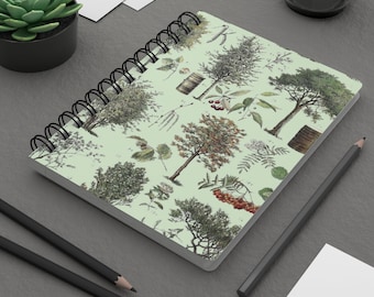 Trees Spiral Notebook, Spiral Bound Journal, Ruled Line, Journal Notebook, Laminated Protective Cover