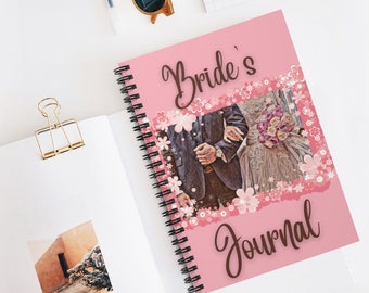 Bride's Journal Great Bridal Shower Gift| Engagement Gift for Her| Brides Spiral notebooks | Soft cover journal | Inspirational message |