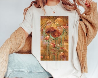 impression flowers art Shirt-aesthetic shirt,aesthetic clothing,art shirt,art clothing,artsy shirt, flowers shirt,trendy t shirt,tumblr tee