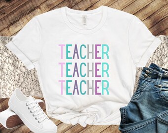 First Day of School Teacher Shirt, Teacher Gifts, Teacher Tee, Teacher Team Shirts, New Teacher Gift, Teacher T Shirt,  Toddler Teacher