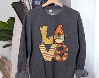 Fall Gnome Sweater, Fall Pumpkin Sweatshirt, Thanksgiving Sweatshirt, Fall Sweater, Pumpkin Sweater, Gnomes Sweatshirt