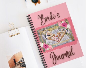 Bride's Journal Great Bridal Shower Gift| Engagement Gift for Her| Brides Spiral notebooks | Soft cover journal | Inspirational message |