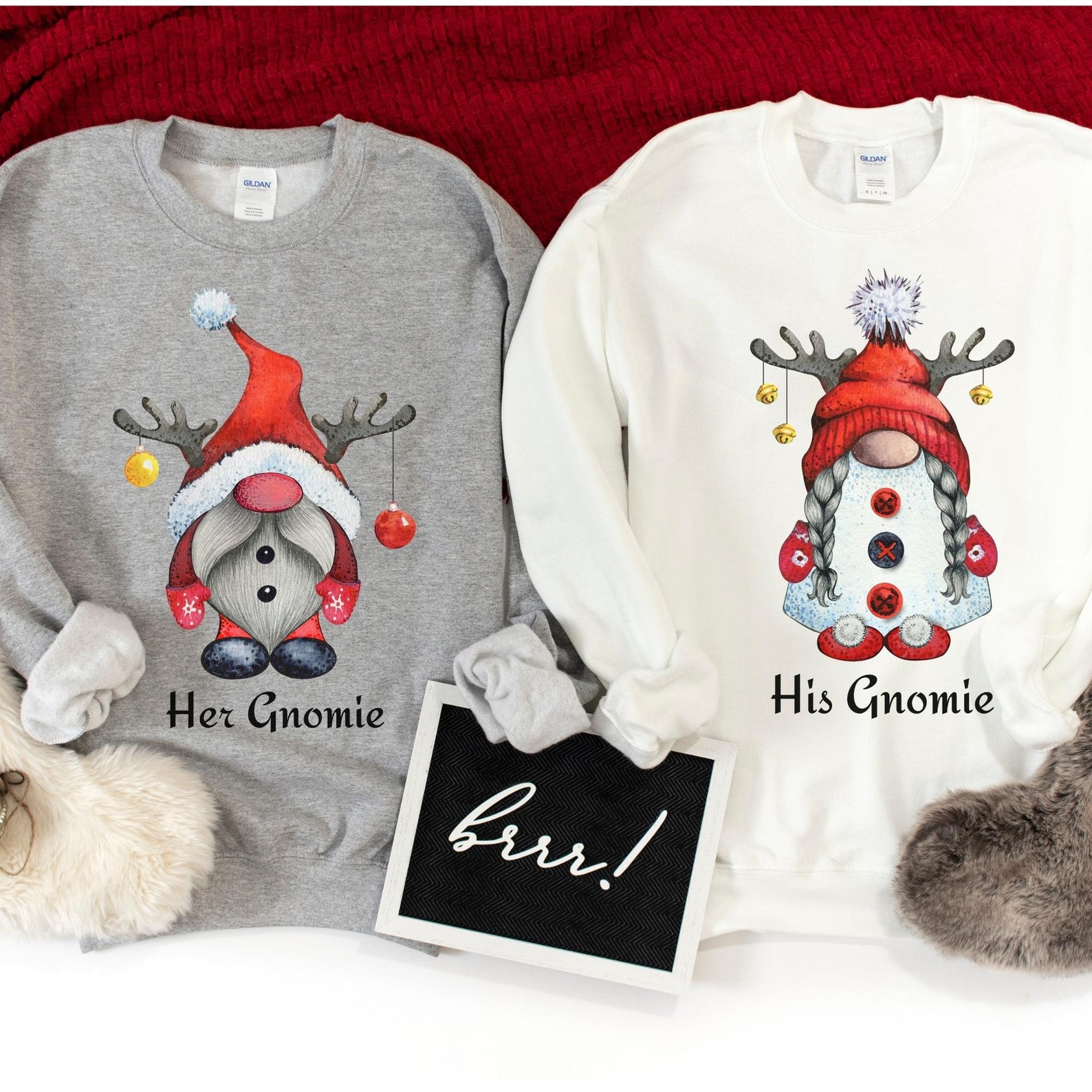 Couples Christmas Sweaters Matching Pet Bandana Funny Etsy