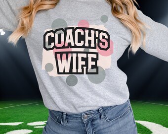 Coach's Wife Sweatshirt, Dibs On The Coach, Football Retro Sweater, Wife Crewneck, Newlywed Shirt, Football Coach's Wife, Trendy Sweatshirt
