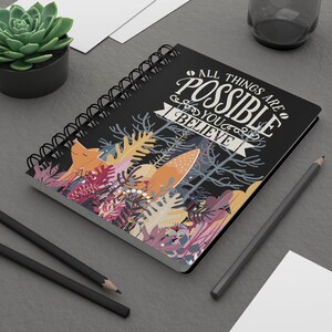 Motiverende Quote Spiral Notebook, Spiral Bound Journal, Ruled Line, Journal Notebook, Gelamineerde Beschermende Cover