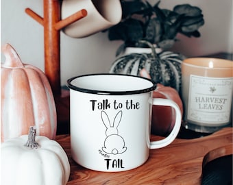 Funny RABBIT Mug, BUNNY mug, Rabbit coffee mug, Rabbit gift for rabbit lovers, camping mug, rabbit enamel mug, Easter mug, #bunlife