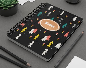 Cottagecore Spiral Notebook, Spiral Bound Journal, Ruled Line, Journal Notebook, Laminated Protective Cover